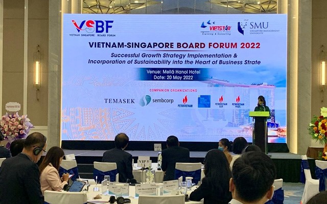 Việt Nam-Singapore tăng cường hợp tác đưa tính bền vững vào chiến lược kinh doanh (23/05/2022)